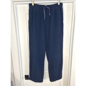 L. L. Bean Mens Fleece Lounge Pants Navy Blue Drawstring Fleece M-REG 278853